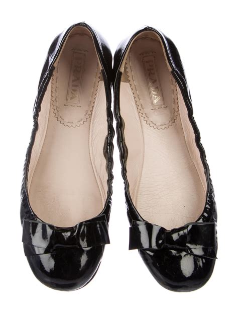 prada patent bow ballet flats